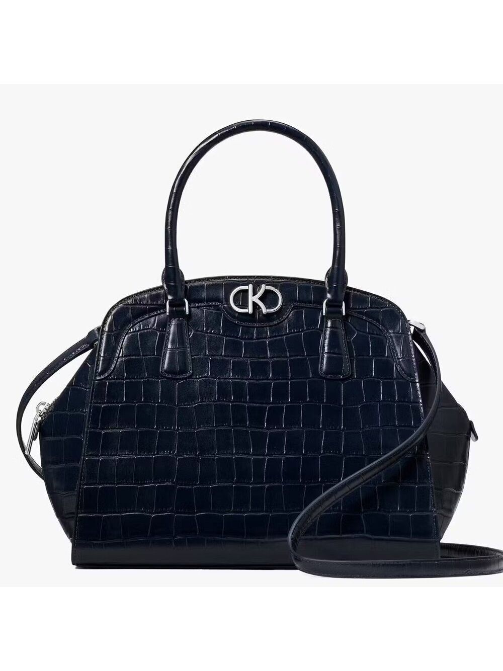 Kate Spade Kyla Croc Embossed Satchel Nwt
